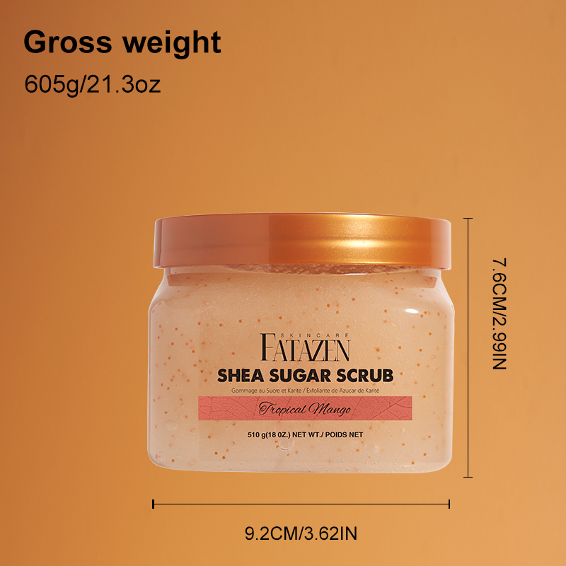 Organic Deep Hydrating Exfoliating Skin Restoring Natural Shine Moisturizing Mango Body Scrub