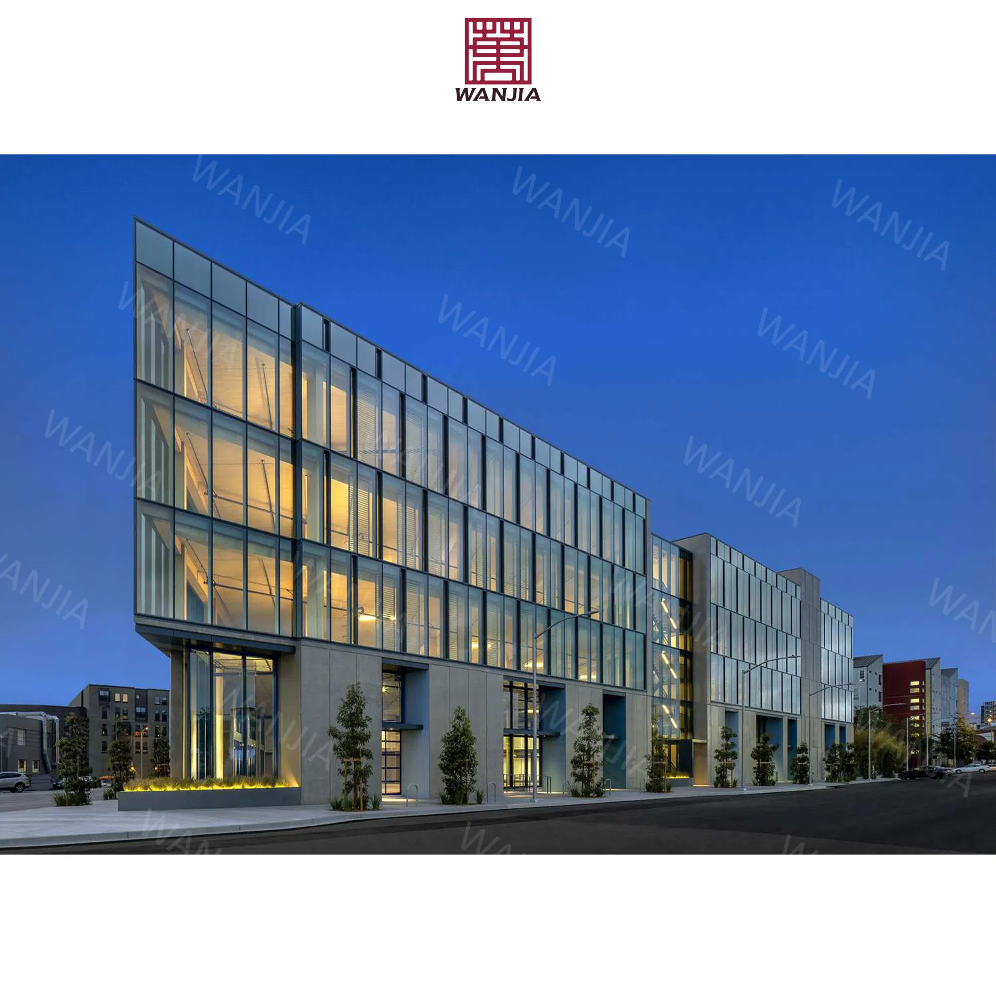 OEM/ODM Commerce Building Structural Glass Facade Double Glass Curtain Wall