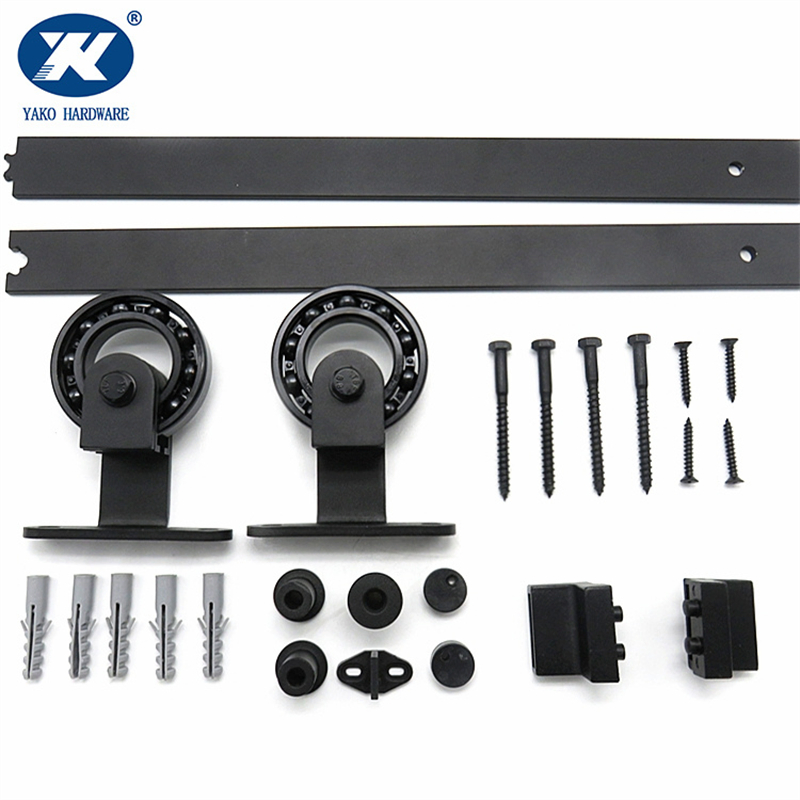 Rustic Style Flat Track Sliding Barn Door Hardware Barn Door System