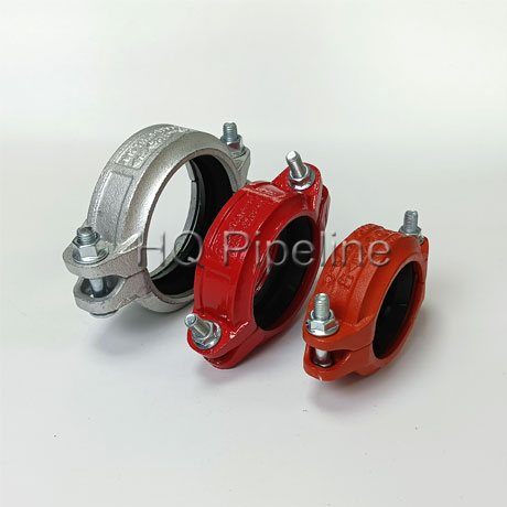 Cast Iron Grooved Pipe Fitting and Coupling with Galvanized and Red Painting