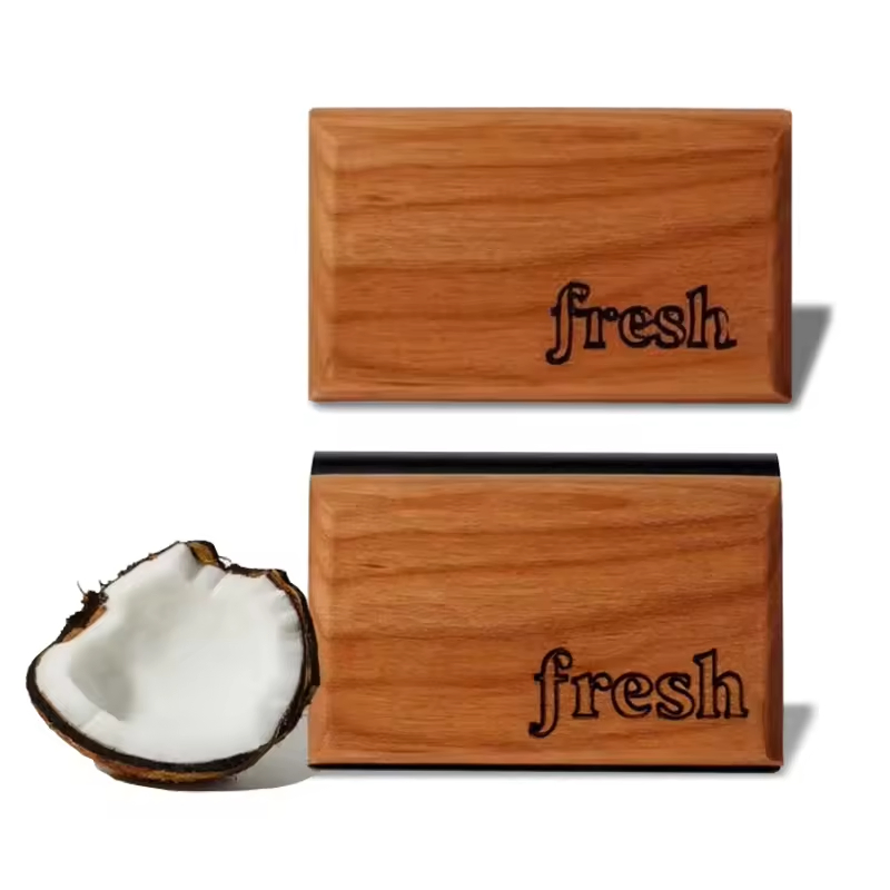 Car Air Freshener, Wooden Car Air Freshener, Car Odor Eliminator for Visor Clip, 3-Pack Variety Scent Refill, Long Lasting - Clip Included