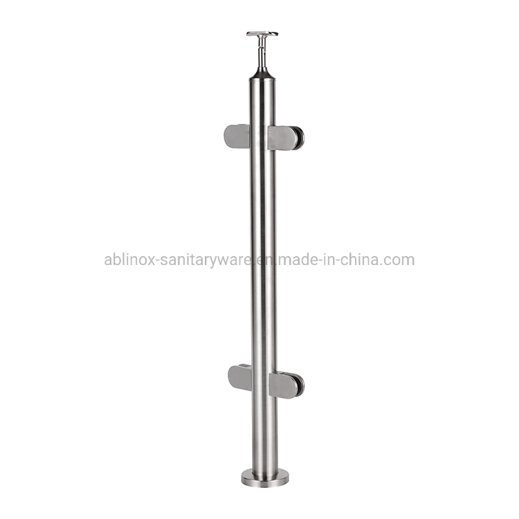 Modern Balcony Glass Railing Stainless Steel Glass Stair System Handrail Balustrade Post System Stair Pool Railing