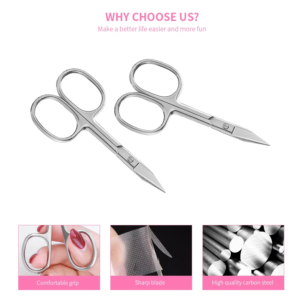 Makeup Eyelash Nail Barber Tailor Scissor Wholesale Stainless Steel Cosmetic Eyebrow Nose Hair Scissors