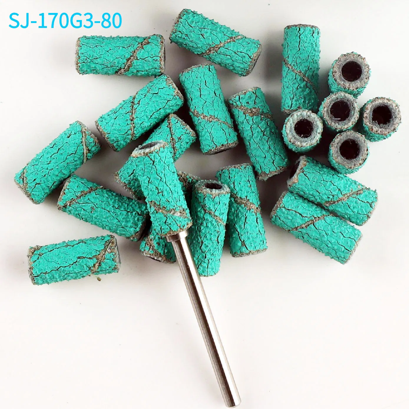 Nail Drill Bits Green Abrasive 3mm Mini Small New Nail Drill Bits Sanding Bands