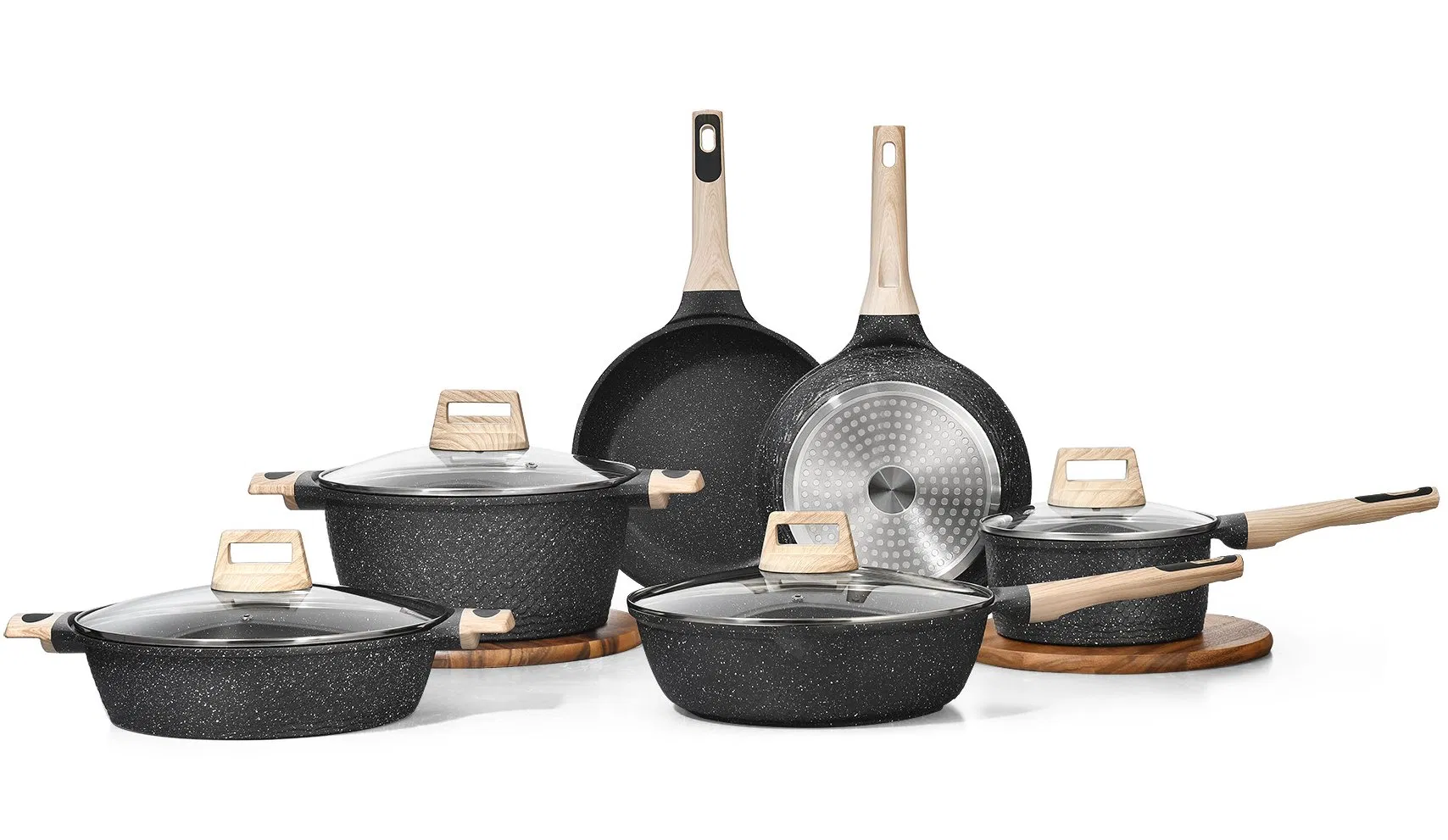 Boreine Jh-L Frying Frypan with Eco-Friendly Granite Coating LFGB/FDA Certified