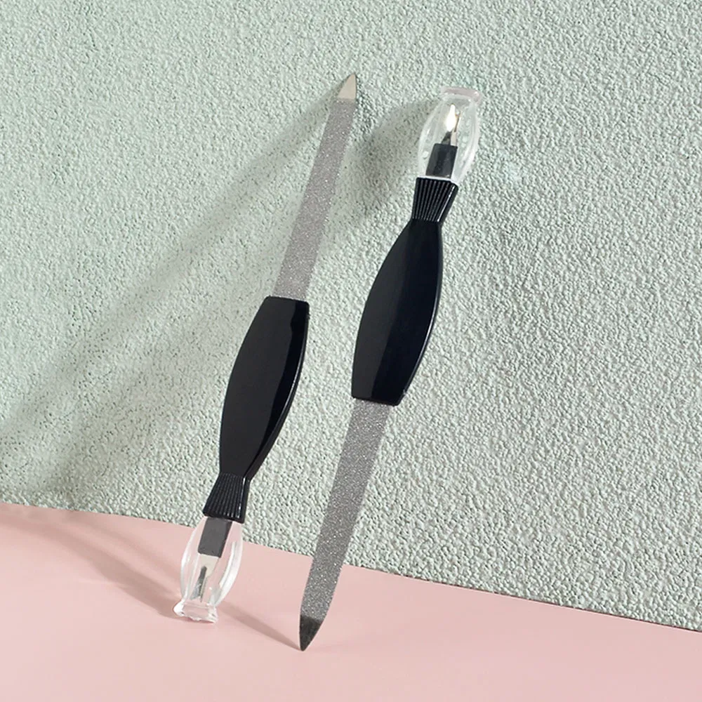Two-in-One Nail Art Stainless Steel Dead Skin Fork Nail File