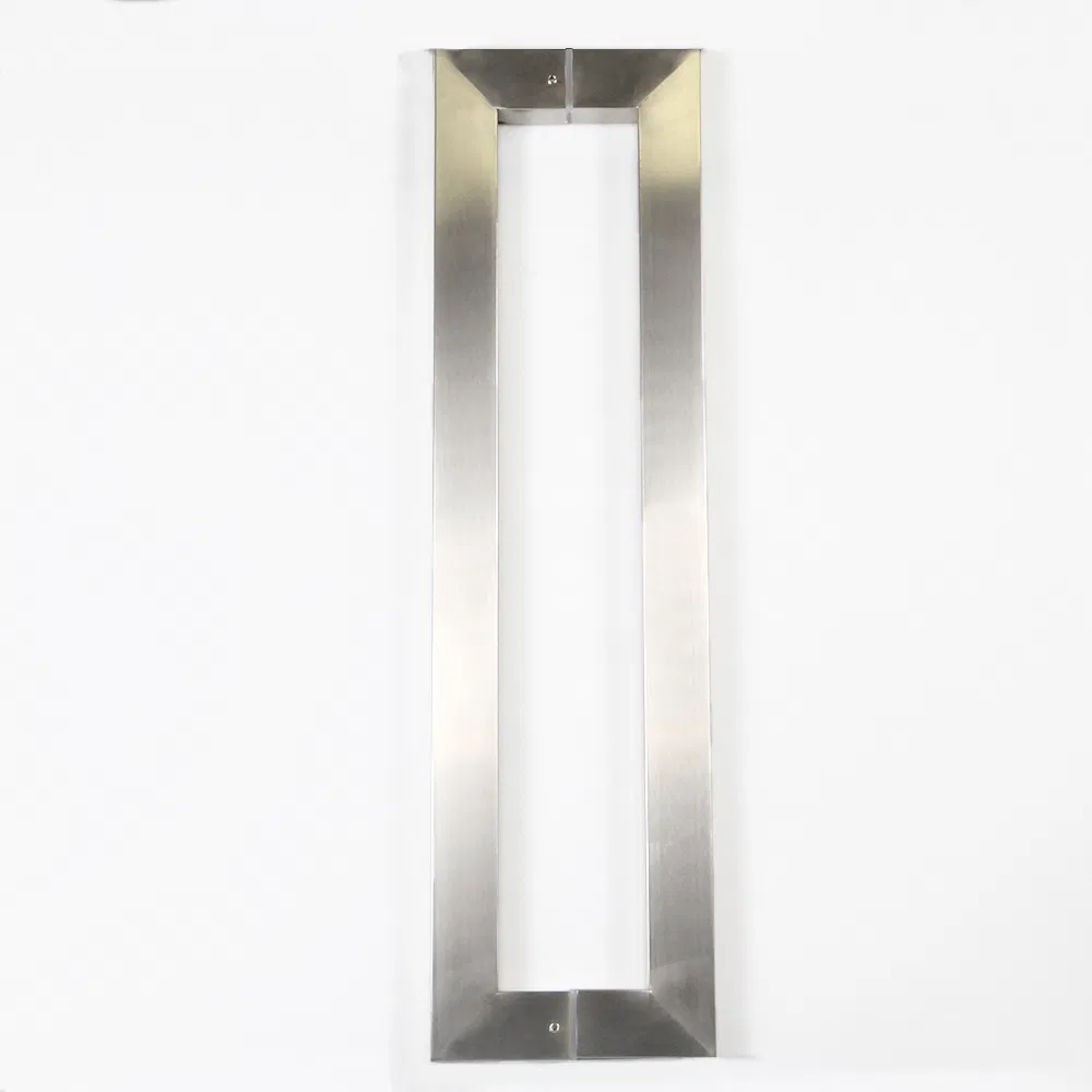 Stain Finish Square Tube Glass Door Handle for Entrance Door
