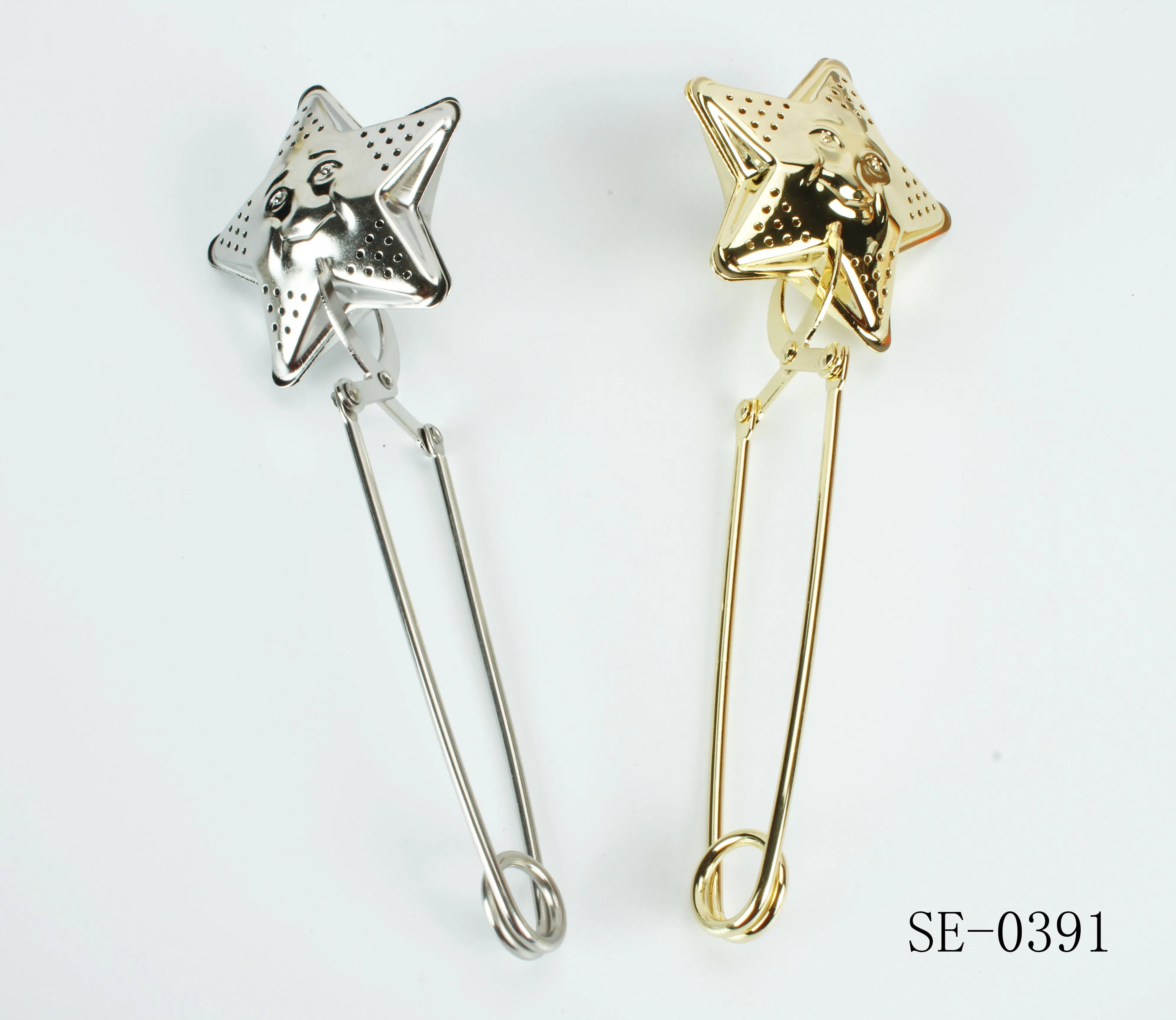 Stars Shape Stainless Steel Tea Infuser with Opening Handle (SE-0391)