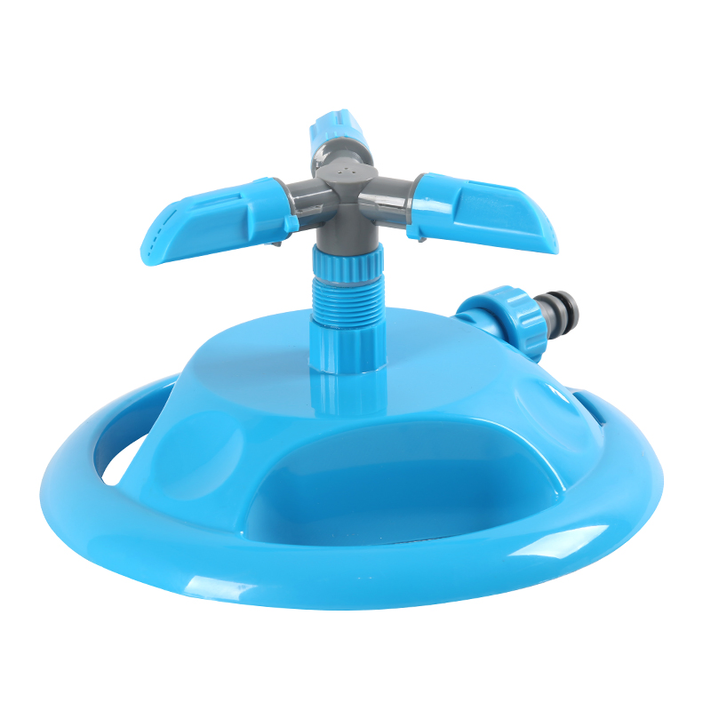 Lawn Plastic Three Arm 360 Degrees Rotating Garden Irrigation Water Sprinkler