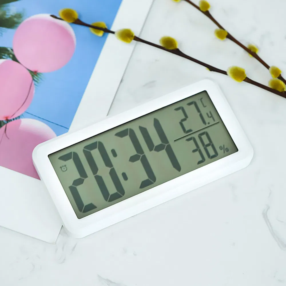 Table Digital LCD Alarm Clock with Large Display Humidity and Temperature