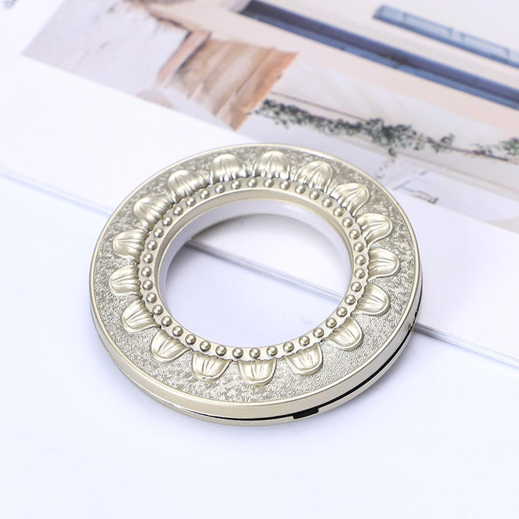 Home Decorative Curtain Accessories 32 Pack Nanoscale Low Noise Curtain Eyelets Roman Rings for Window Curtain Rod