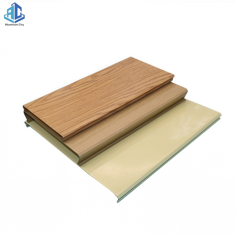Alumtimes False Ceiling U-Shaped Wood Pattern Suspended Baffle Ceiling