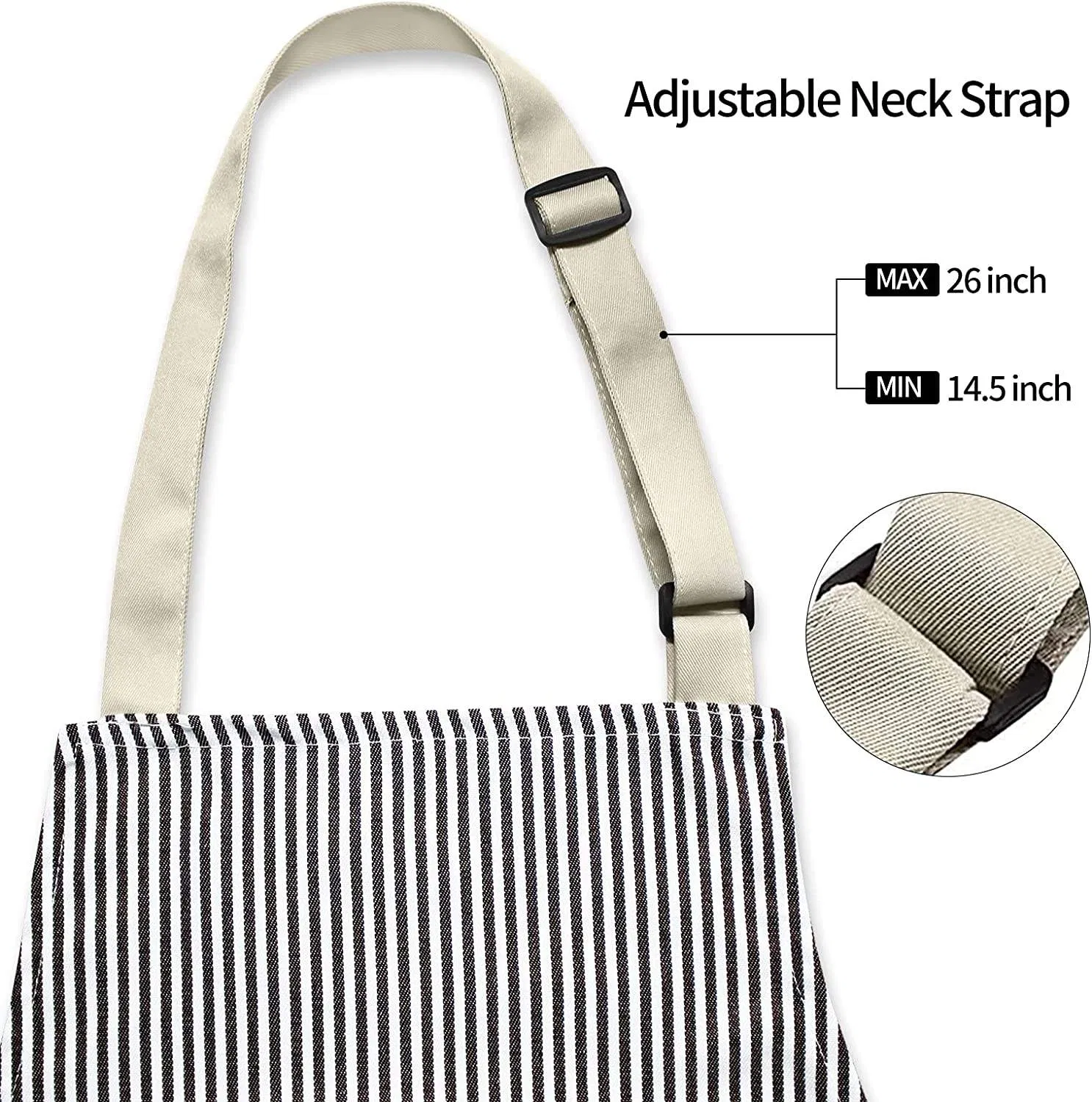 100% Cotton Waterproof Soft Aprons with 2 Pockets