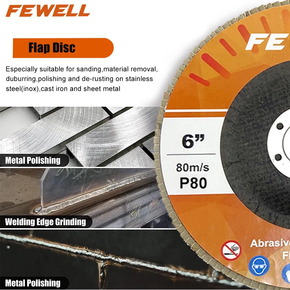 Лепестковый круг 150 мм, зернистость 80, для металла и нержавейки