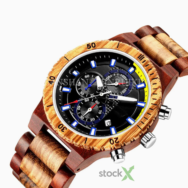Best Selling Top Quality Wholesale China Vsf Factory Solid Fashion Men's Multifunctional Sports Wooden Best Gift Watches