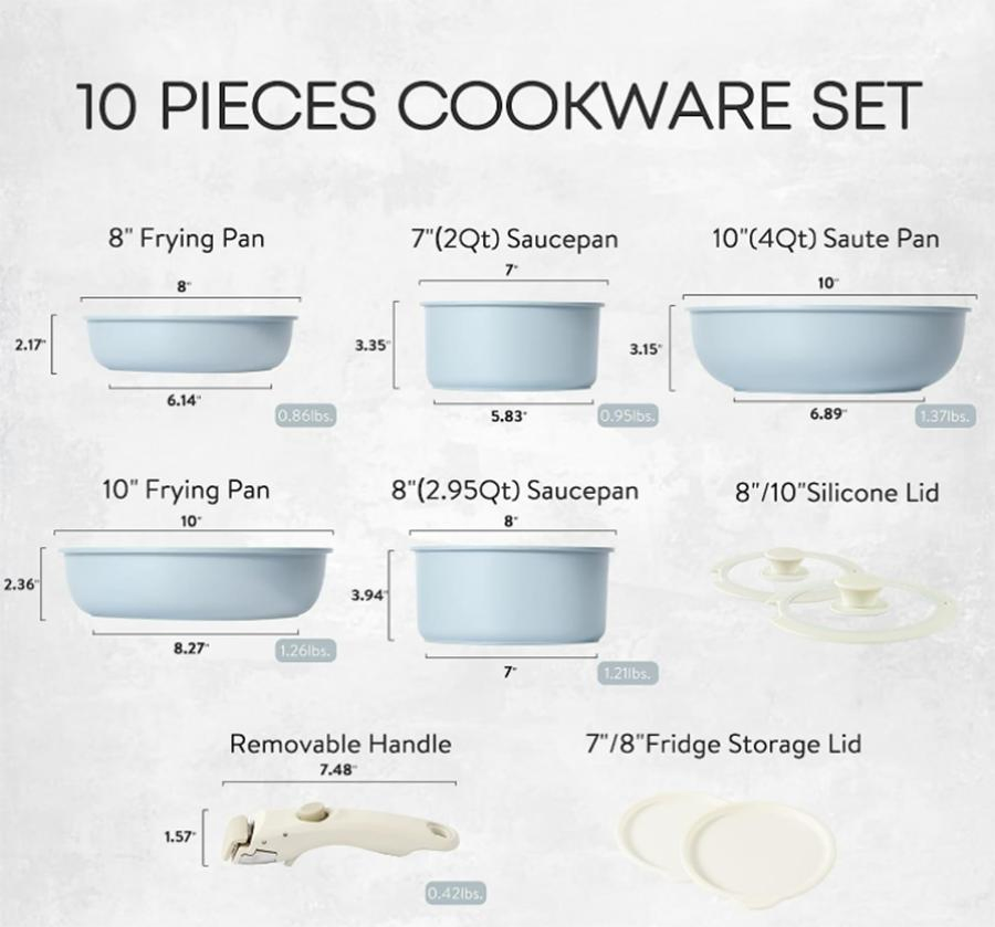11 Piece Nonstick Cookware Sets