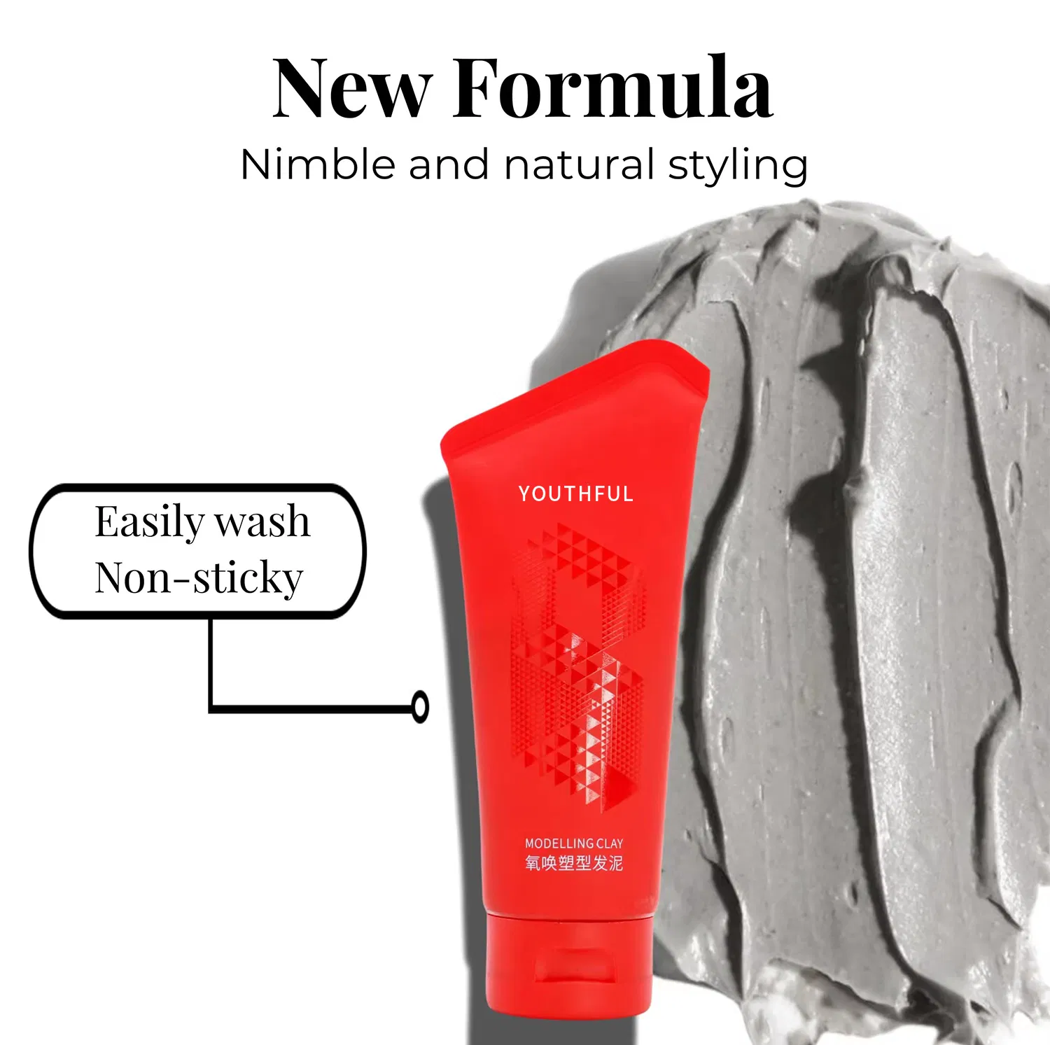 Professional Hair Styling Matte Finish Hair Mud
