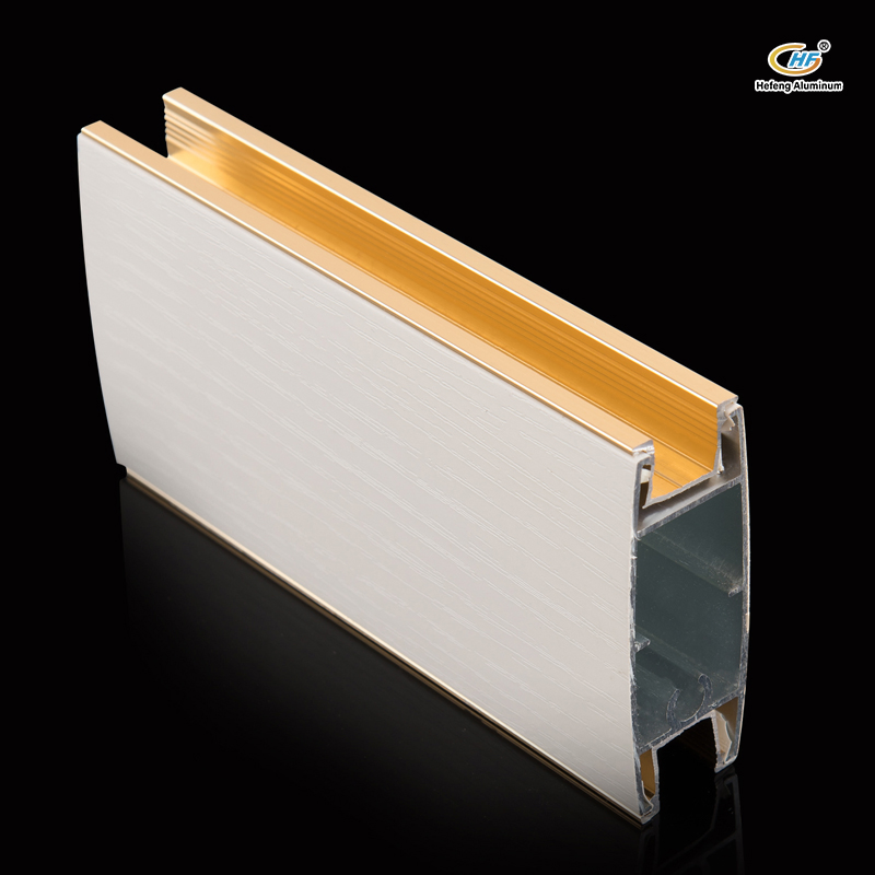 China Factory Produce Aluminium Wardrobe Cabinet Closet Sliding Profiles with Anodized Gold