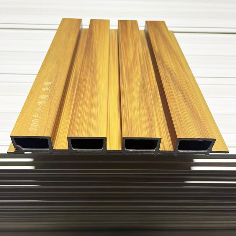 Wholesale Price Waterproof PVC WPC Fluted Exterior Wood WPC Wall Panel Cladding
