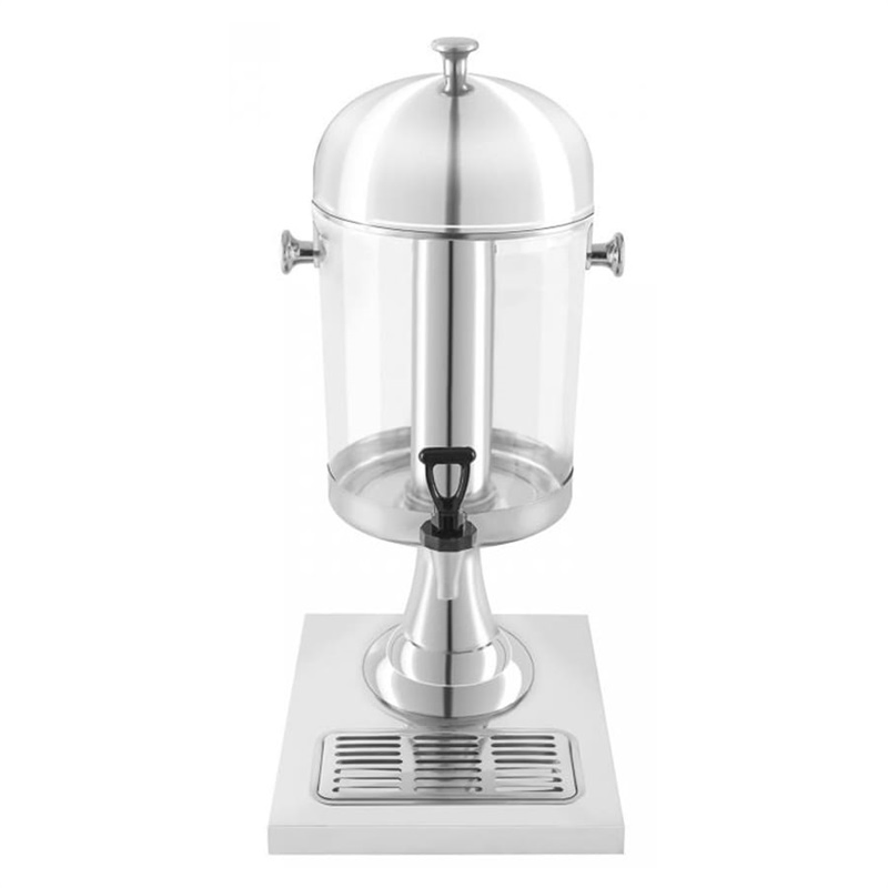 Hotel Round Stainless Steel Single Beverage Fruit Juice Dispenser