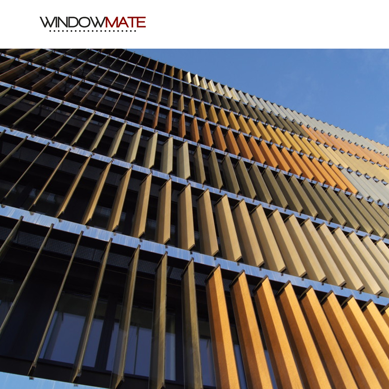 Outdoor Adjustable Customized Aluminum Sunshade, Windproof Aluminum Louvers