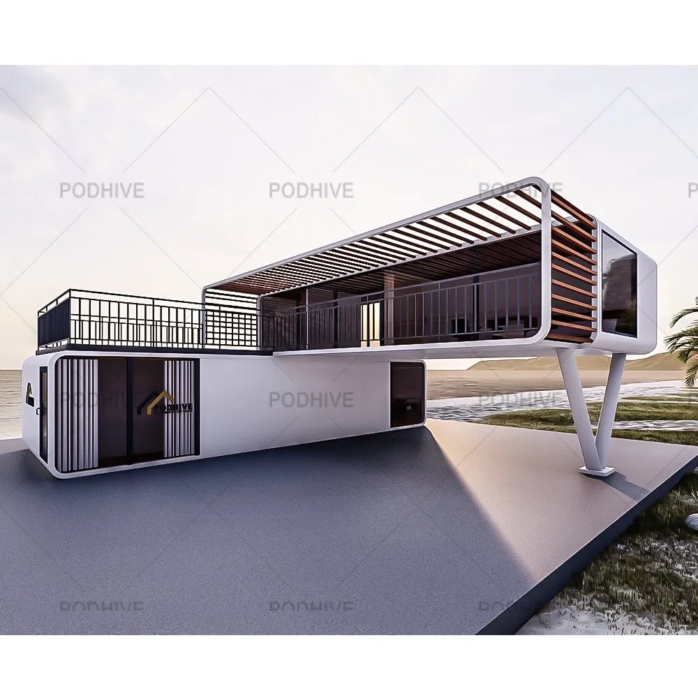 Two Floors in 2025 Modern Prefabricated House, Mobile Apple Cabin, Customizable Modular Unit for Hotel & Resort