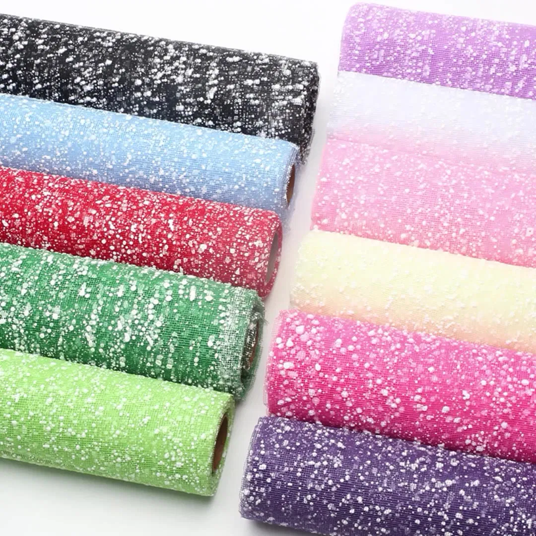Wholesale Snowflake Mesh Floral Wrapping Paper Packaging Materials for Bouquets