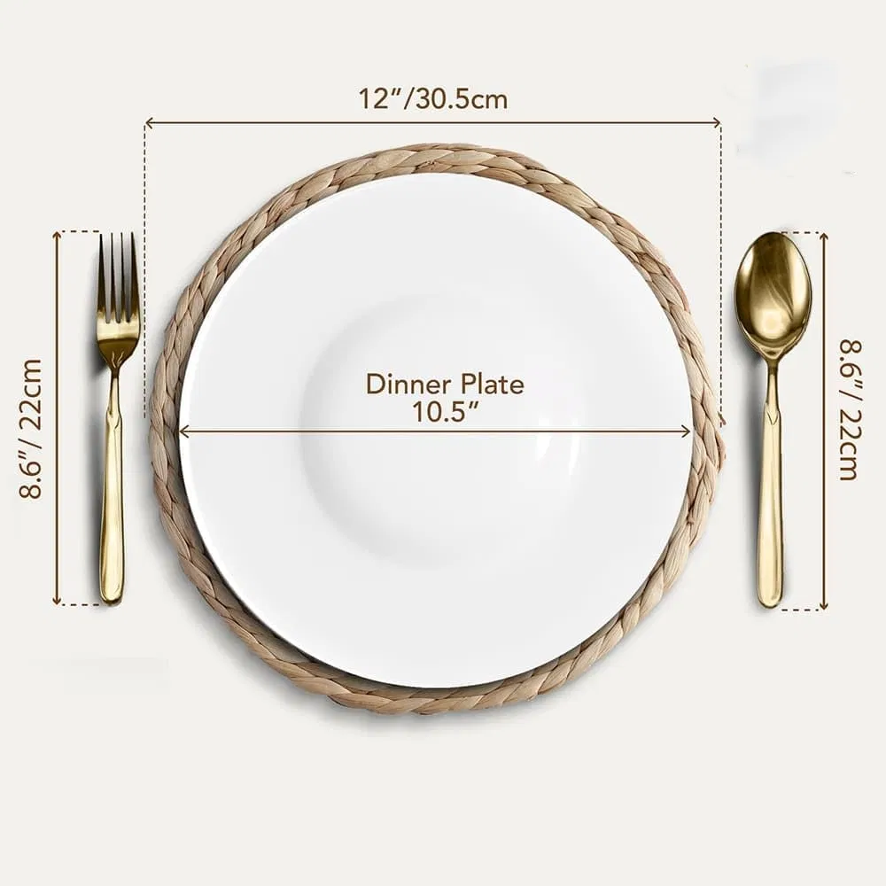 12 Inch Natural Circular Woven Placemat
