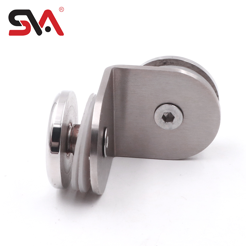 Shower Screen Clear Glass Layer Soap Clip SS304 90 Degree Glass Clamp