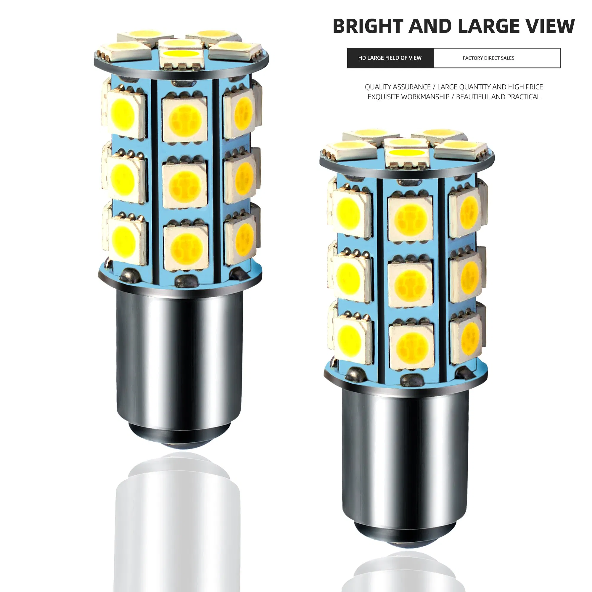 Светодиодная лампа 1157 12V 1.7W, 27 диодов, белая мигающая