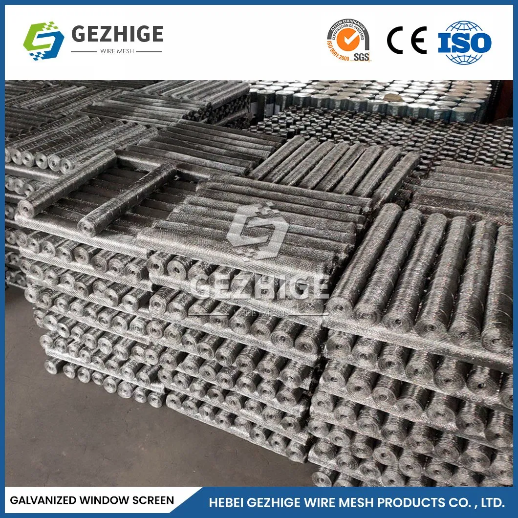 Gezhige High-Quality High Security Window Screen Suppliers 18 X 16 Mesh Pleated Folding Window Screen China Zinc-Plated Crimped Wire Mesh for Window Screen