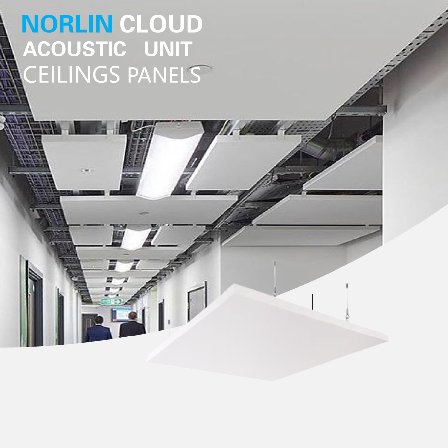 Modern Design Acoustic Cloud Ceiling Panels Suspended Unit