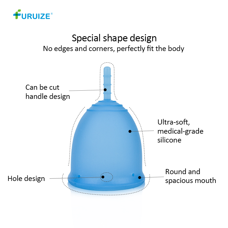 Furuize 100% Soft Silicone Copa Menstruelle Period Cup