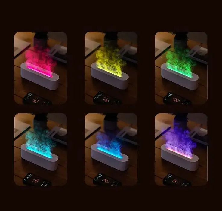 Home Humidifier with Colorful LED Flame