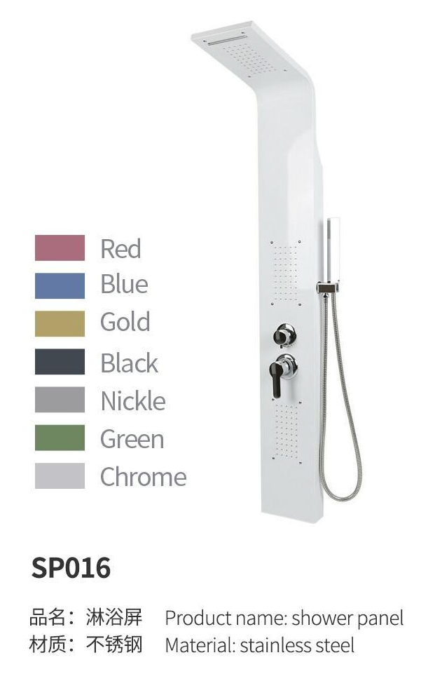 Stainless Steel Shower Panel Rainfall Solar Shower Luxury Shower Column