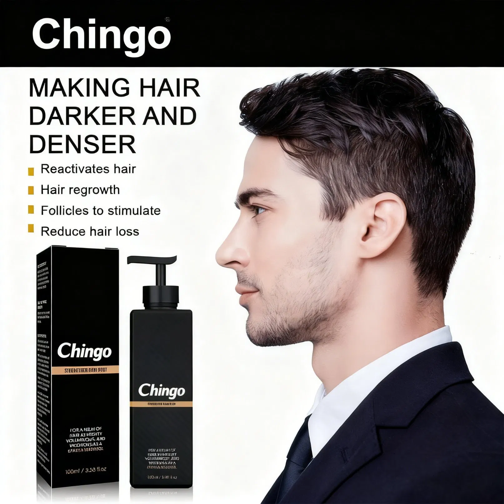 Anti-Hair Loss Shampoo Stimulate Growth Strengthen Roots Fuller Looking Hair