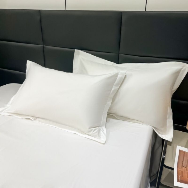 Eco-Friendly Sanding Cotton Hotel Home Textiles Plain White Comforter Quilt Duvet Cover Bed Linen ODM/OEM Queen King Cover Bed Sheets Four-Piece Bedding Set