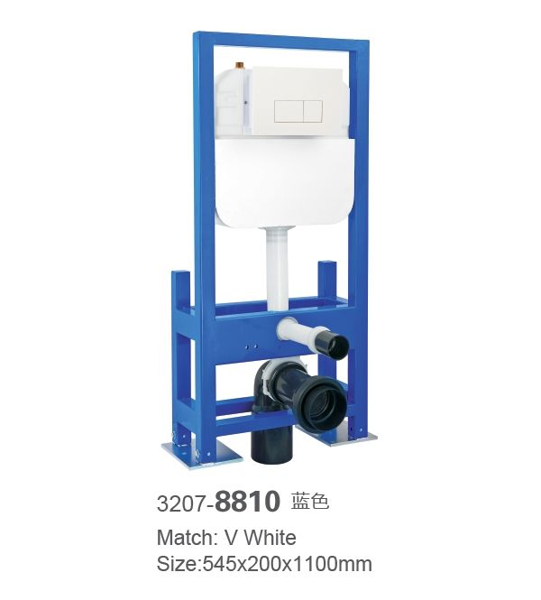 High Metal Concealed Cistern Wall Toilet with Hidden Flush Included for Space Efficiency Concealed Cistern Tank