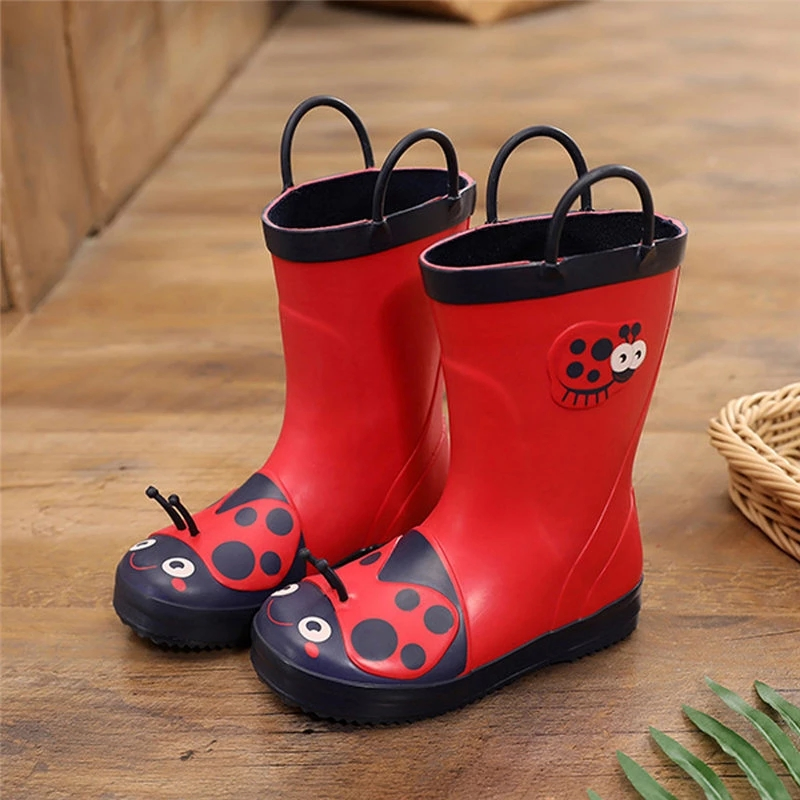 New Children PVC Rubber Shoes Kids Waterproof Anti-Slippery Water Boots