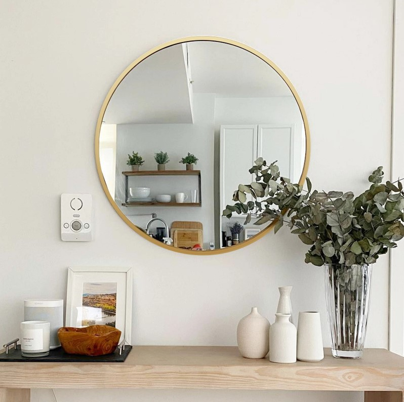 Classic Black Frame Round Mirror (50cm / 60cm / 80cm / 90cm /100cm)