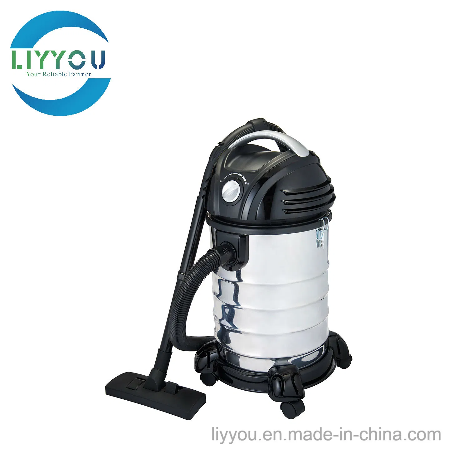 6.5 Gallon 2 Peak HP Stainless Steel Utility Wet Dry Vacuum Cleaner for Home, Car, Carpet