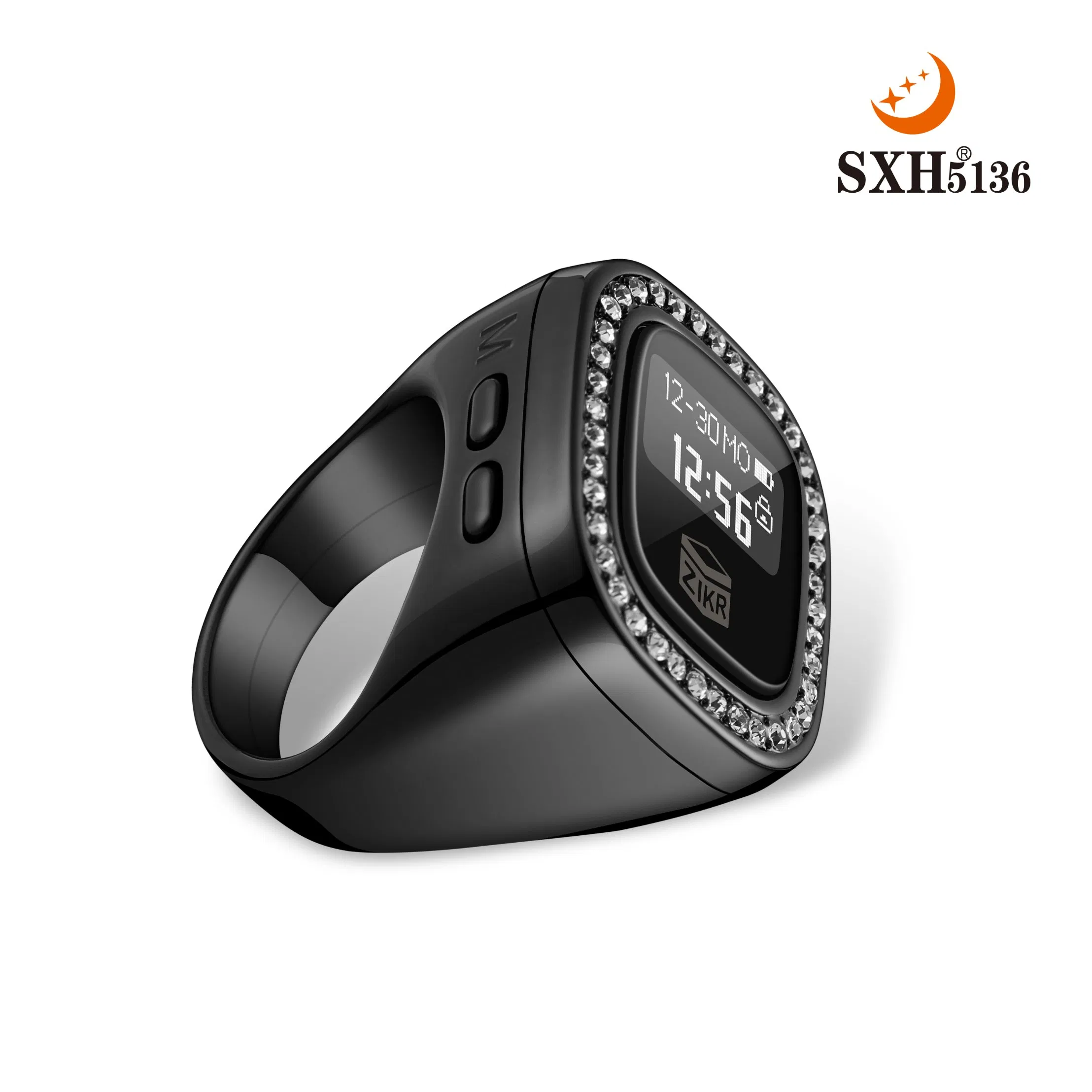 Electronic Finger Tally Counter Ring Digital Azan Alarm Clock Tasbeeh Zikr Ring
