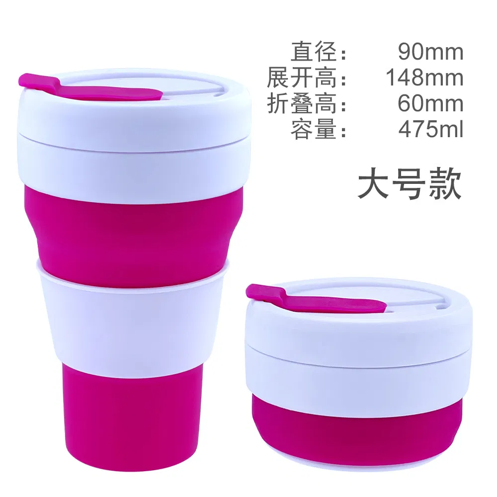 16oz Silicone Folding Coffee Cup, Portable Telescopic Water Cup, Outdoor Silicone Folding Water Cup