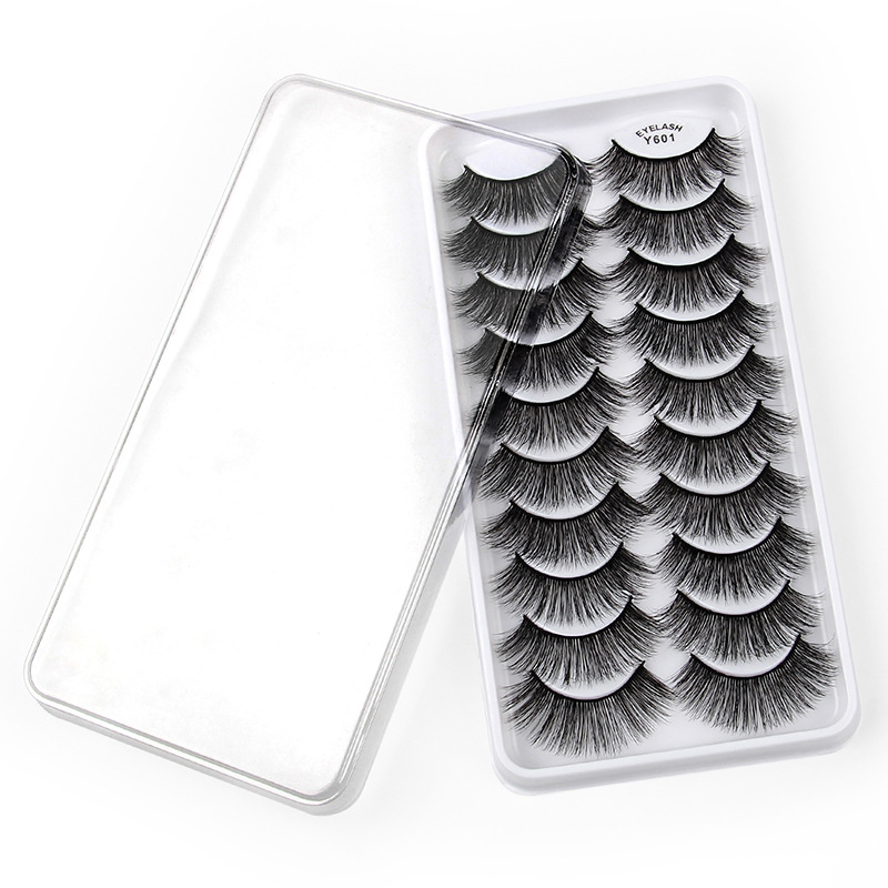 China Wholesale 3D False Eyelash Faux Mink Eyelashes Private Label Synthetic Eye Lash Faux Strip Eyelash Lash Eyelash Extension