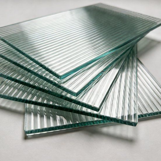 Bathroom Partition Glass with Fluted Patterned Glass for High Transparency and Privacy