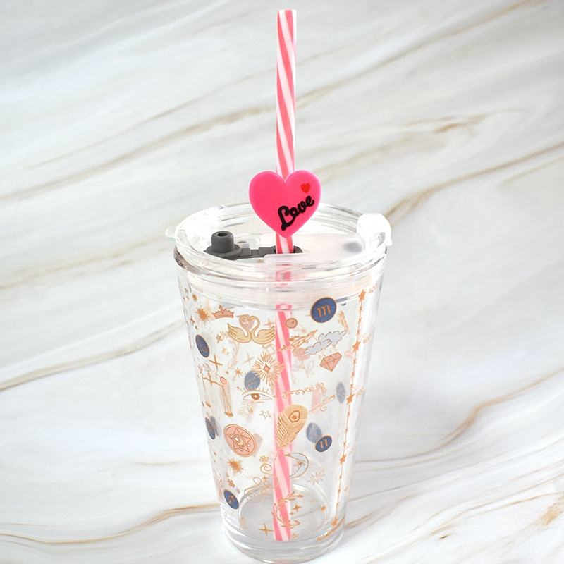 Adorable Floral Straw Topper Charms for Creative Drinks