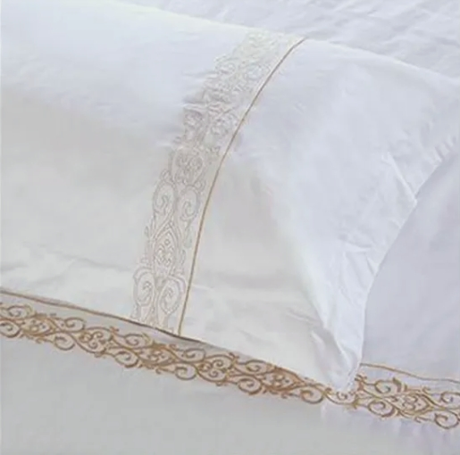 Solid White Embroidered Hotel Collection Bedding Comforter Set