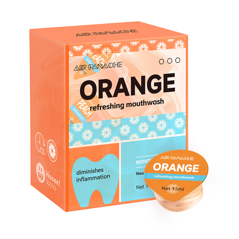 Travel Size Mouthwash 0 Alcohol for Oral Cleaning Long Lasting Refreshing Orange Flavor Jelly Type Mouth Wash