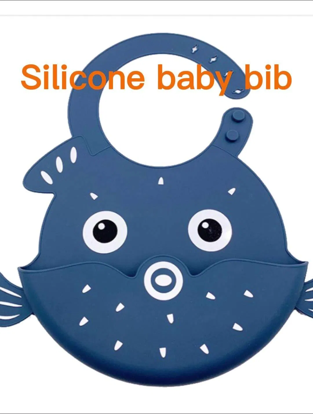Multi-Color Cute Silicone Bibs Easily Clean Waterproof Bib