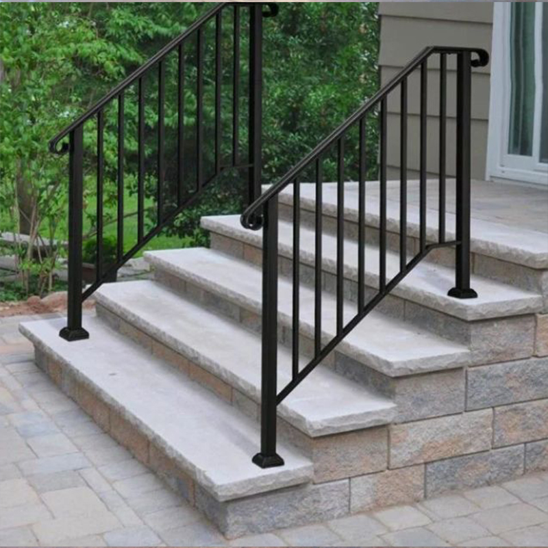 Customized Modern Design Outdoor Handrail Aluminum Post Glass Railing